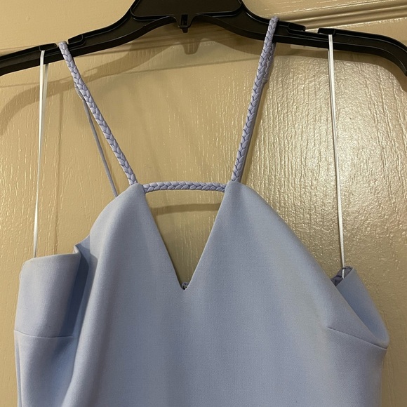 Halter periwinkle body con with slit dress - LIKELY - Picture 7 of 7